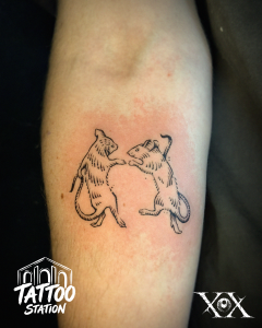 Fresh tattoo healing process in Hoi An