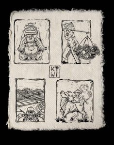 Custom Vietnamese Culture Tattoo collection by Arina Kiwi