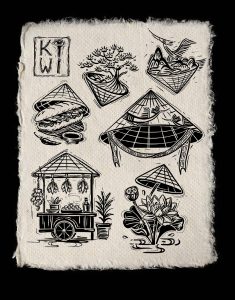 Custom Vietnamese Culture Tattoo collection by Arina Kiwi