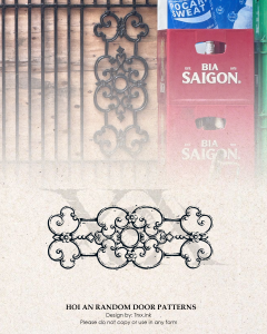 Floral Hoi An Iron Gate Tattoo inspired by historic ironwork