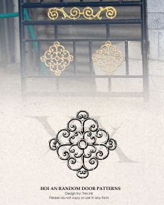 Heritage flower Hoi An Iron Gate Tattoo design