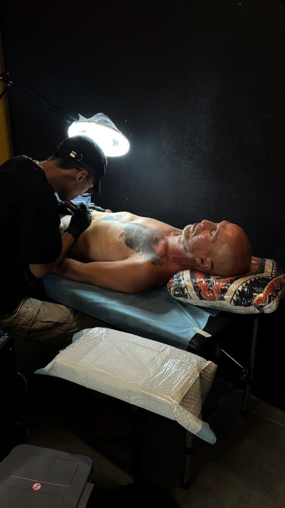 Professional tattoo session at Tattoo Station Hoi An