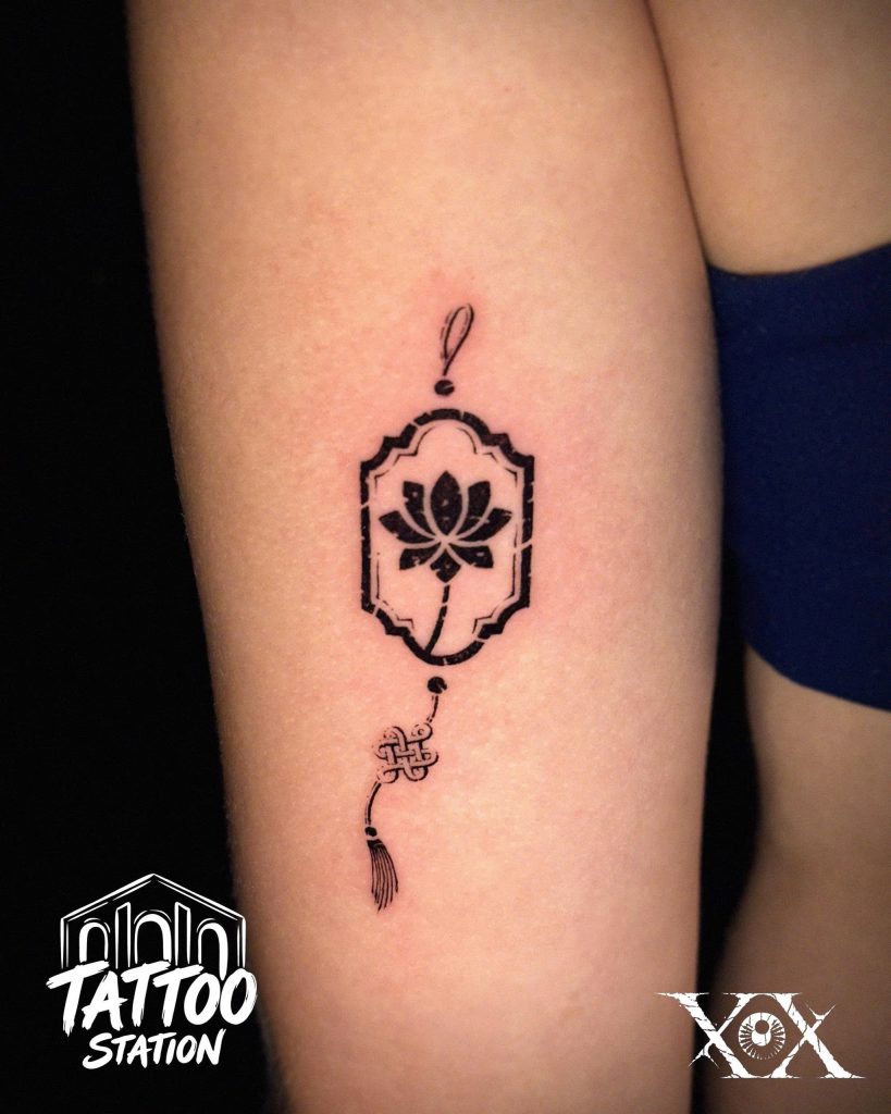Custom Vietnamese Lotus Tattoo in Hoi An
