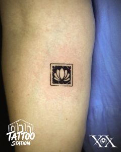 Custom ornamental Vietnamese lotus tattoo design