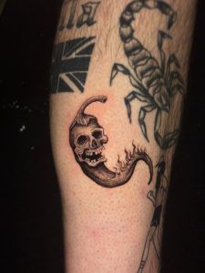 Micro Realism Skull Tattoo by Vu Inks in Hoi An