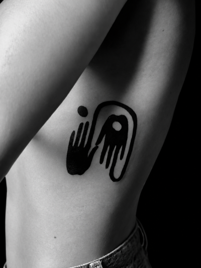 Hoi An Blackwork custom tattoo by Arina Kiwi Artist in Hoi An