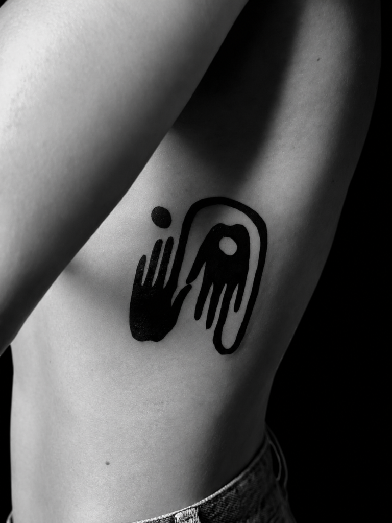 Hoi An Blackwork custom tattoo by Arina Kiwi Artist in Hoi An